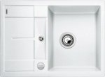 Мойка для кухни Blanco Metra 45S Compact Silgranit белый с клапаном-автоматом — фото 1 / 5
